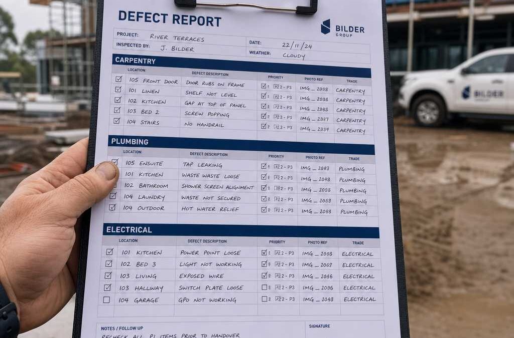 Trade-Specific Defect Reports for Brisbane Builders