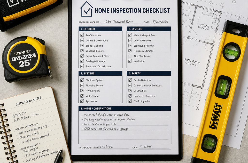 New Home Inspection Checklist: What a Licensed Inspector Looks For