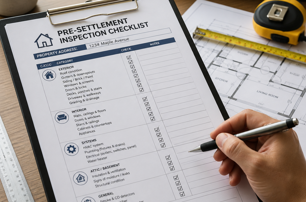 Pre-Settlement Inspection: What to Do in the Final 7 Days