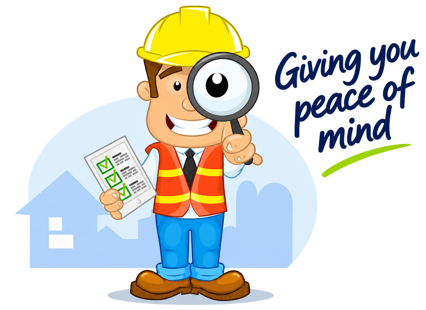 GoInspect inspector mascot — Giving you peace of mind